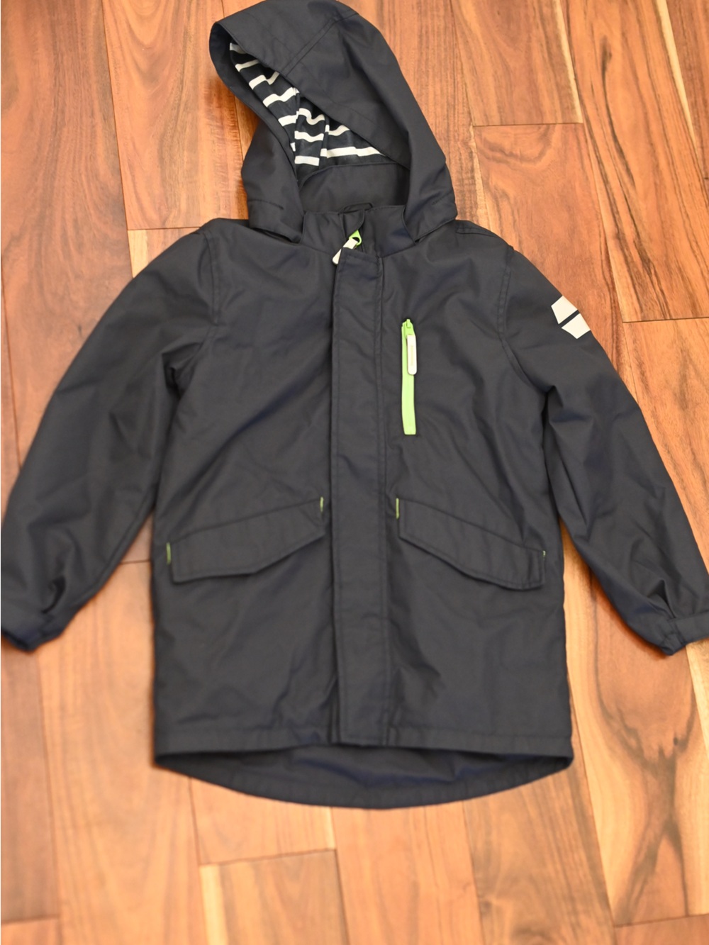 H&M Boys Dark Gray Fleece-Lined Jacket